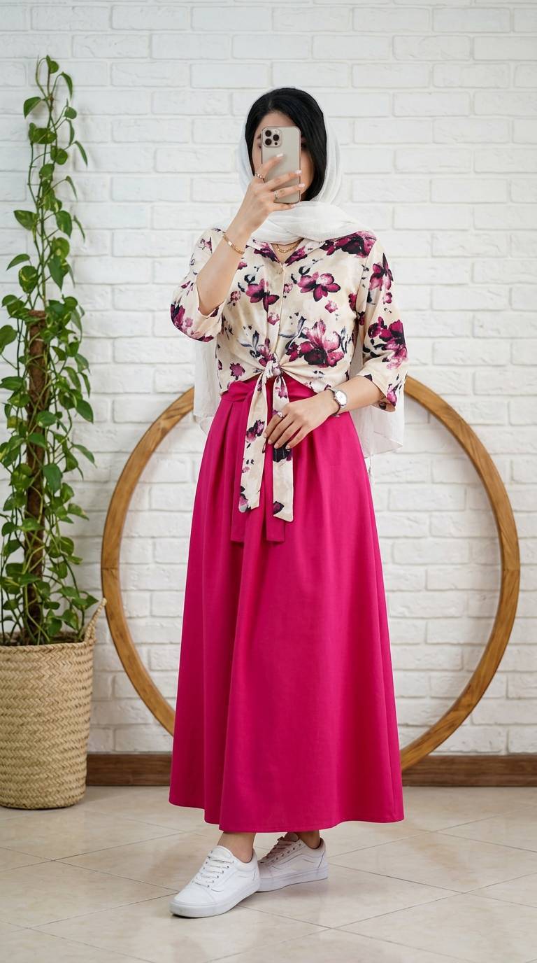 شومیزدامن گره ای